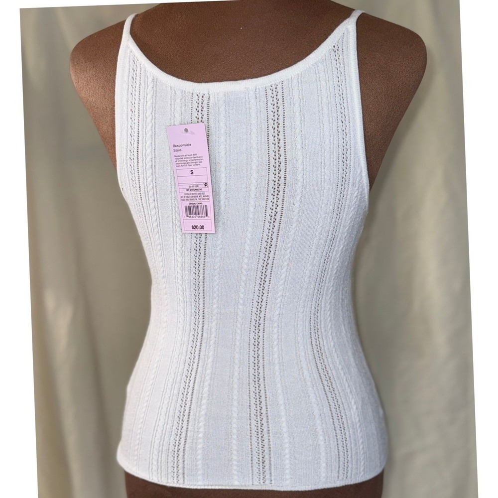 Wild Fable Tank Lot XS/S Ribbed Pink White Lot of 2 Basic NWT Women's Cami Top - Picture 4 of 10
